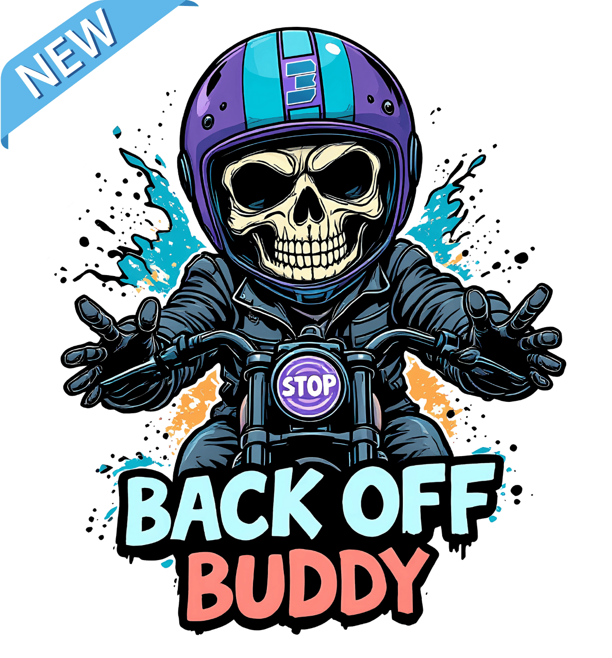 Skully - Back off Buddy Sticker