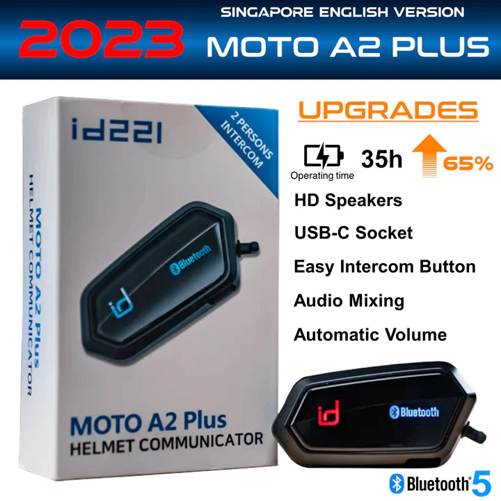 id221 Moto A2 Plus Bluetooth Intercom
