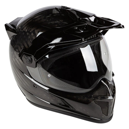 Klim Krios Karbon Adventure Gloss Karbon Black Helmet motorcycle right side view