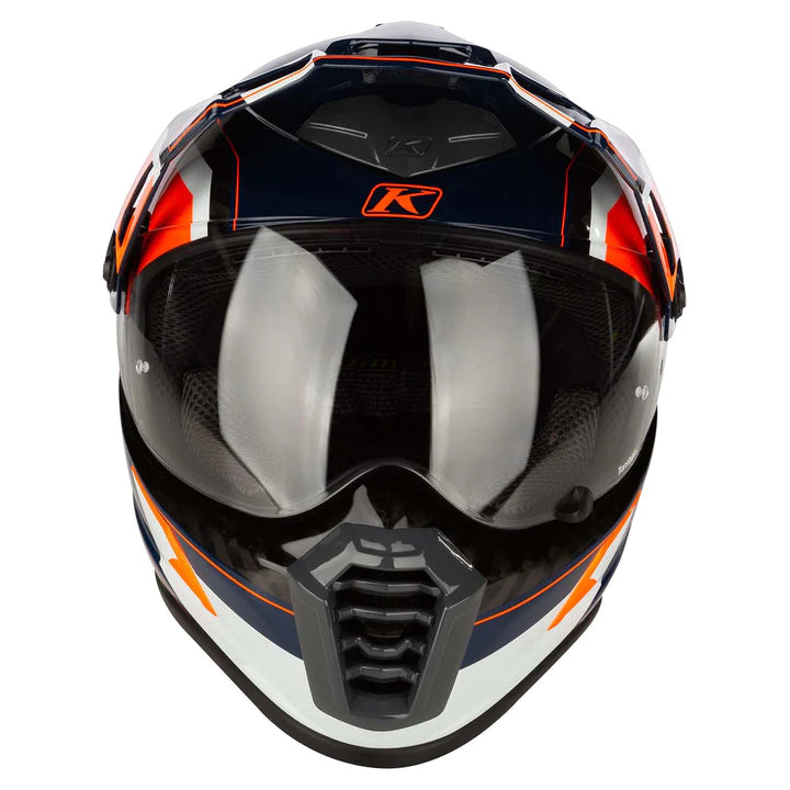 Klim Krios Pro ECE/DOT Rally Striking Orange motorcycle Helmet front view