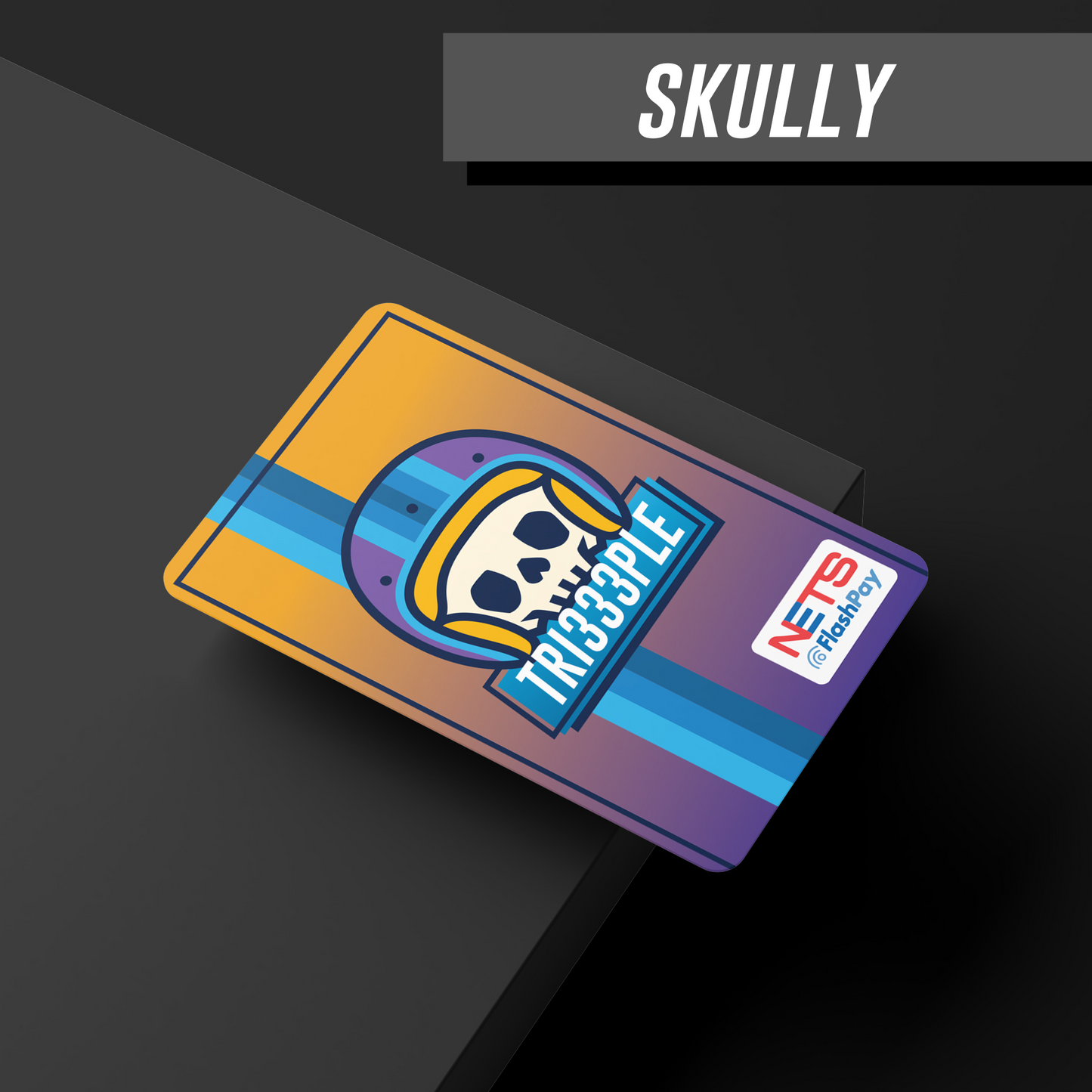 nets flashpay card skully on table