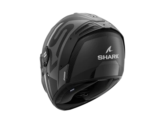 Shark Spartan RS Carbon Shawn Matt Black Grey Helmet rear view