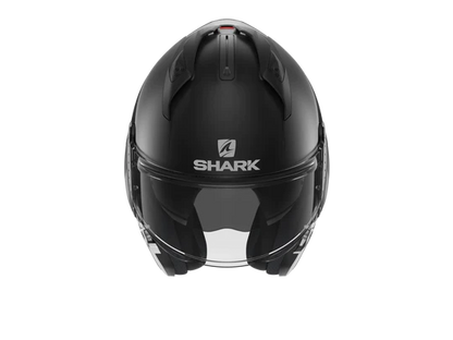 Shark EVO GT Blank Matt Black Modular Helmet visor open top view