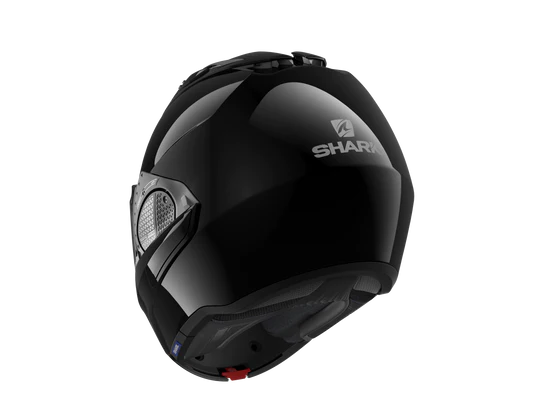 Shark EVO GT Blank Black Modular Helmet rear view