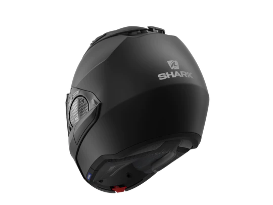 Shark EVO GT Blank Matt Black Modular Helmet rear view