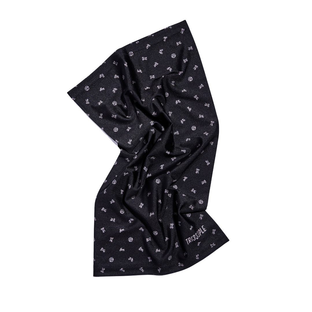 Premium Lycra Headbuff Skull & Bikes Black