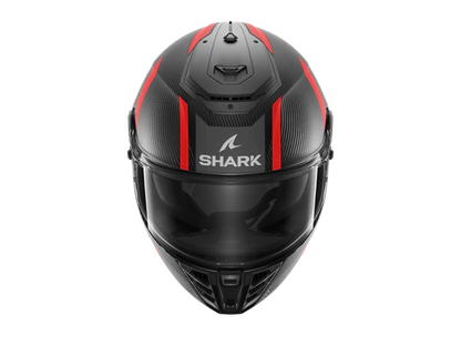 Shark Spartan RS Carbon Shawn Matt Black Grey Red Helmet top view