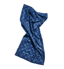 Premium Lycra Headbuff Skull & Bikes Cyan Blue