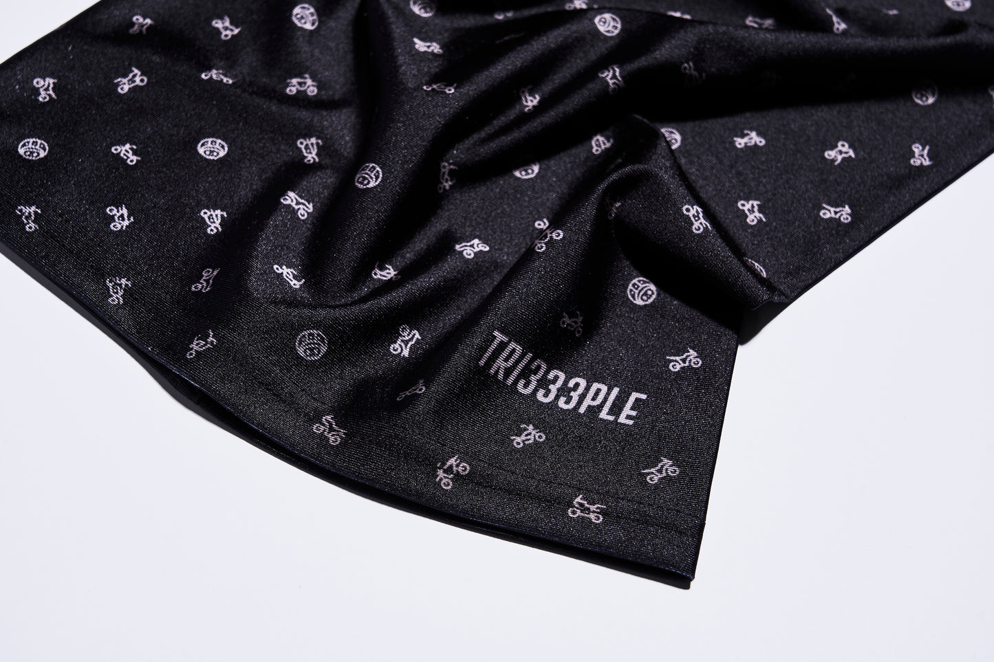 Premium Lycra Headbuff Skull & Bikes Black