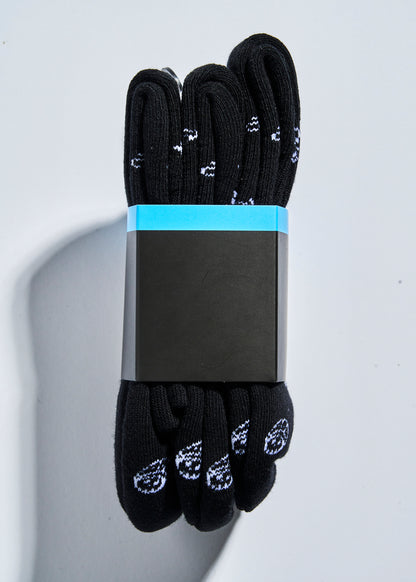 Skulls and Bikes Socks Black (3 Pairs)