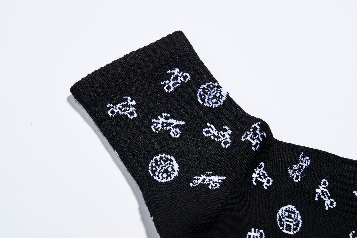 Skulls and Bikes Socks Black (3 Pairs)