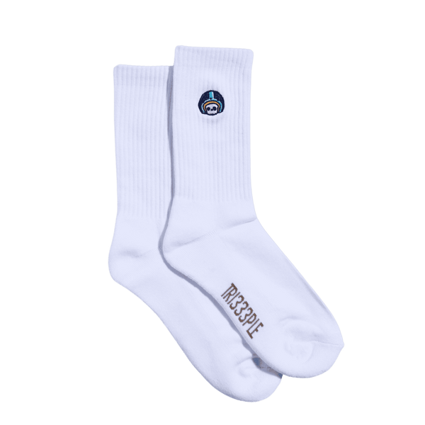 Skully's White Socks (3 Pairs)