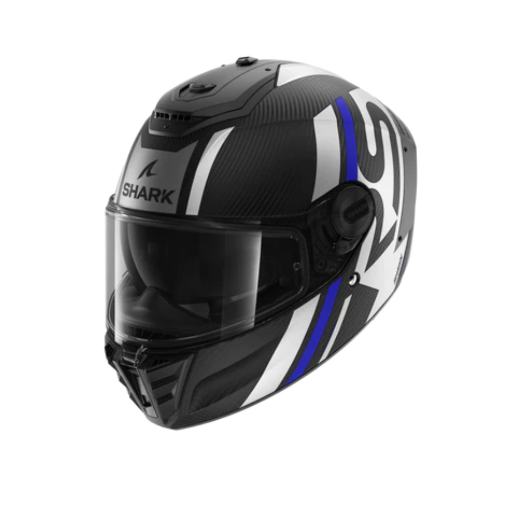 Shark Spartan RS Carbon Shawn Matt Black Grey Blue Helmet