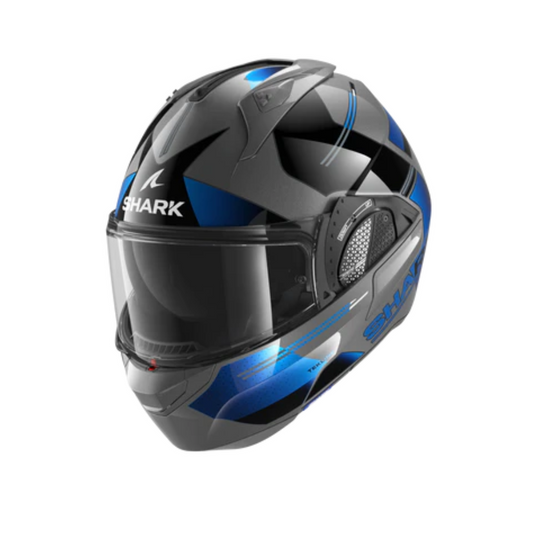 Shark EVO GT Tekline Black Grey Blue Modular Helmet