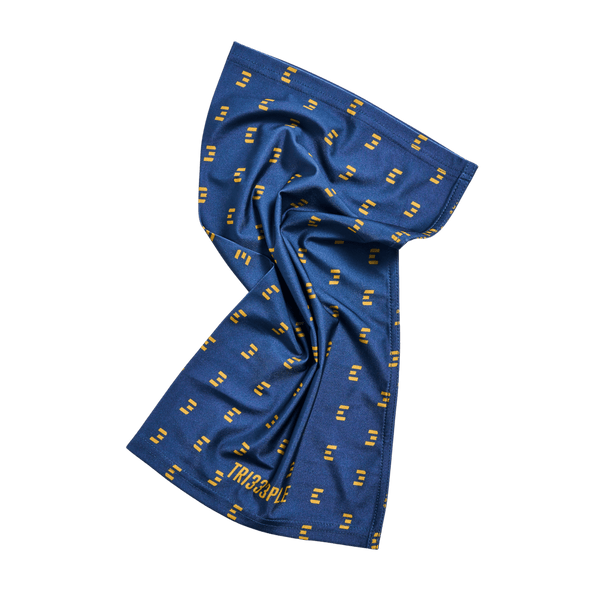 Premium Lycra Headbuff Original Gold Blue