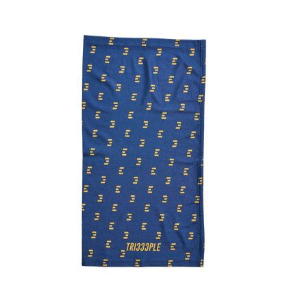 Premium Lycra Headbuff Original Gold Blue