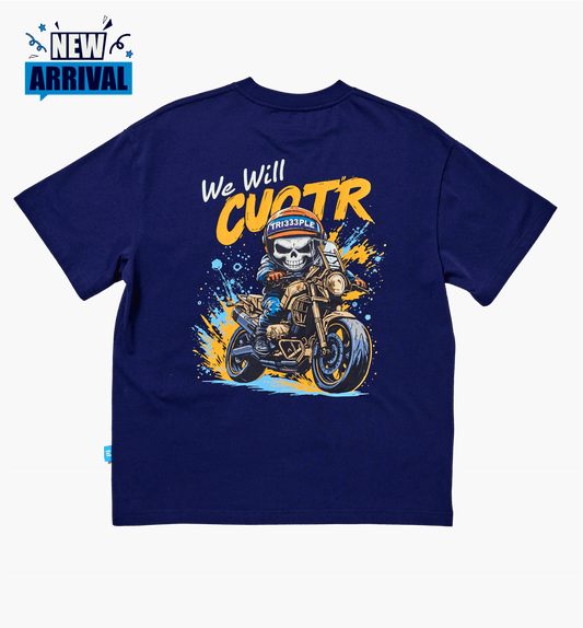'Adventure Skully' Oversized T Shirt