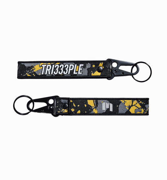 TRI333PLE Keychain Yellow