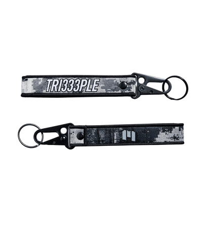 TRI333PLE Keychain Grey