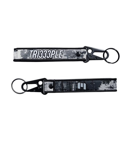 TRI333PLE Keychain Grey