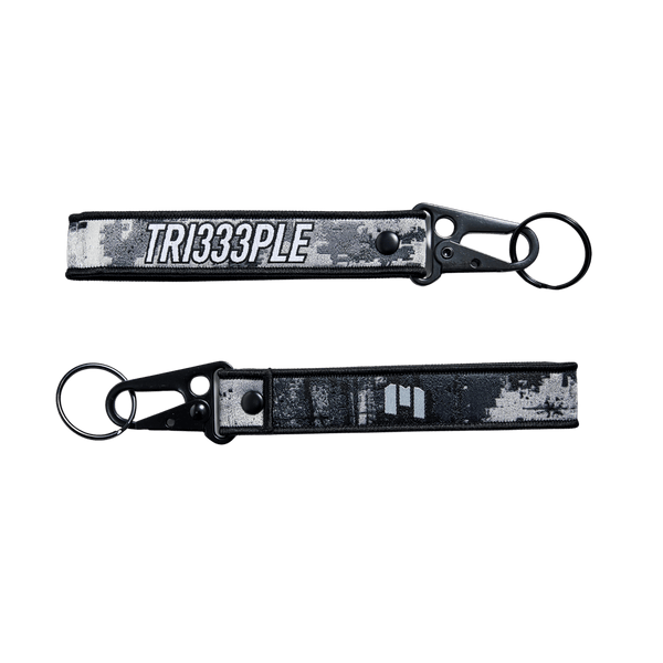 TRI333PLE Keychain Grey
