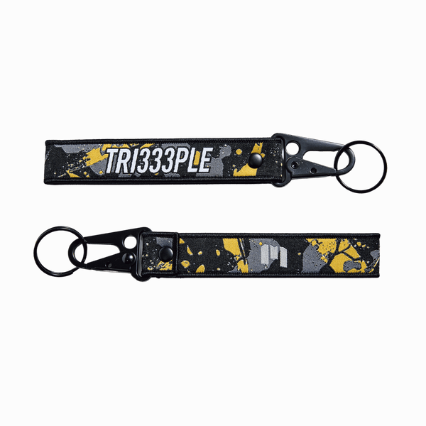 TRI333PLE Keychain Yellow