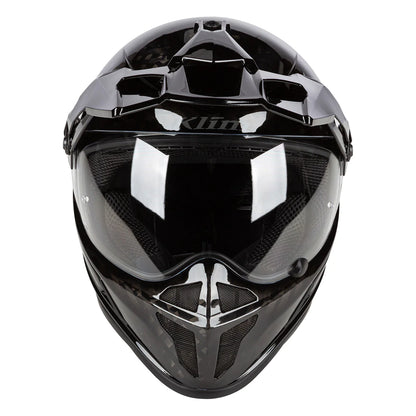 Klim Krios Karbon Adventure Gloss Karbon Black Helmet motorcycle front view