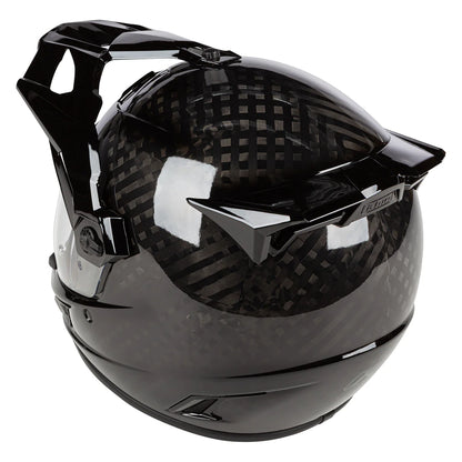 Klim Krios Karbon Adventure Gloss Karbon Black Helmet motorcycle side rear view
