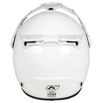 Klim Krios Karbon Adventure Gloss White Helmet rear view