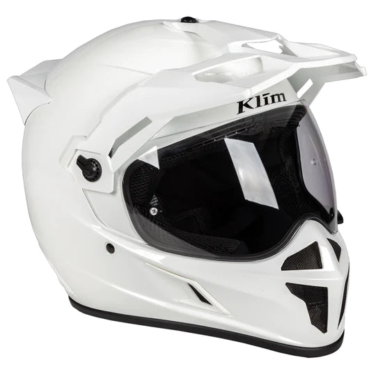 Klim Krios Karbon Adventure Gloss White Motorcycle Helmet