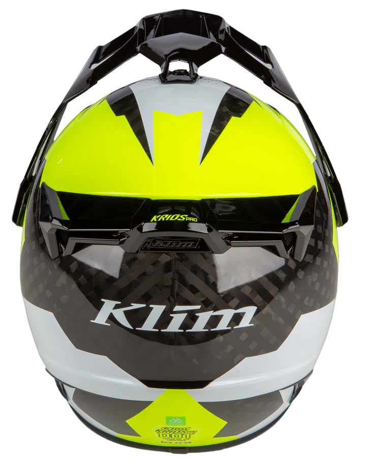 Klim Krios Pro ECE/DOT Charger Hi-Vis Motorcycle Helmet rear view