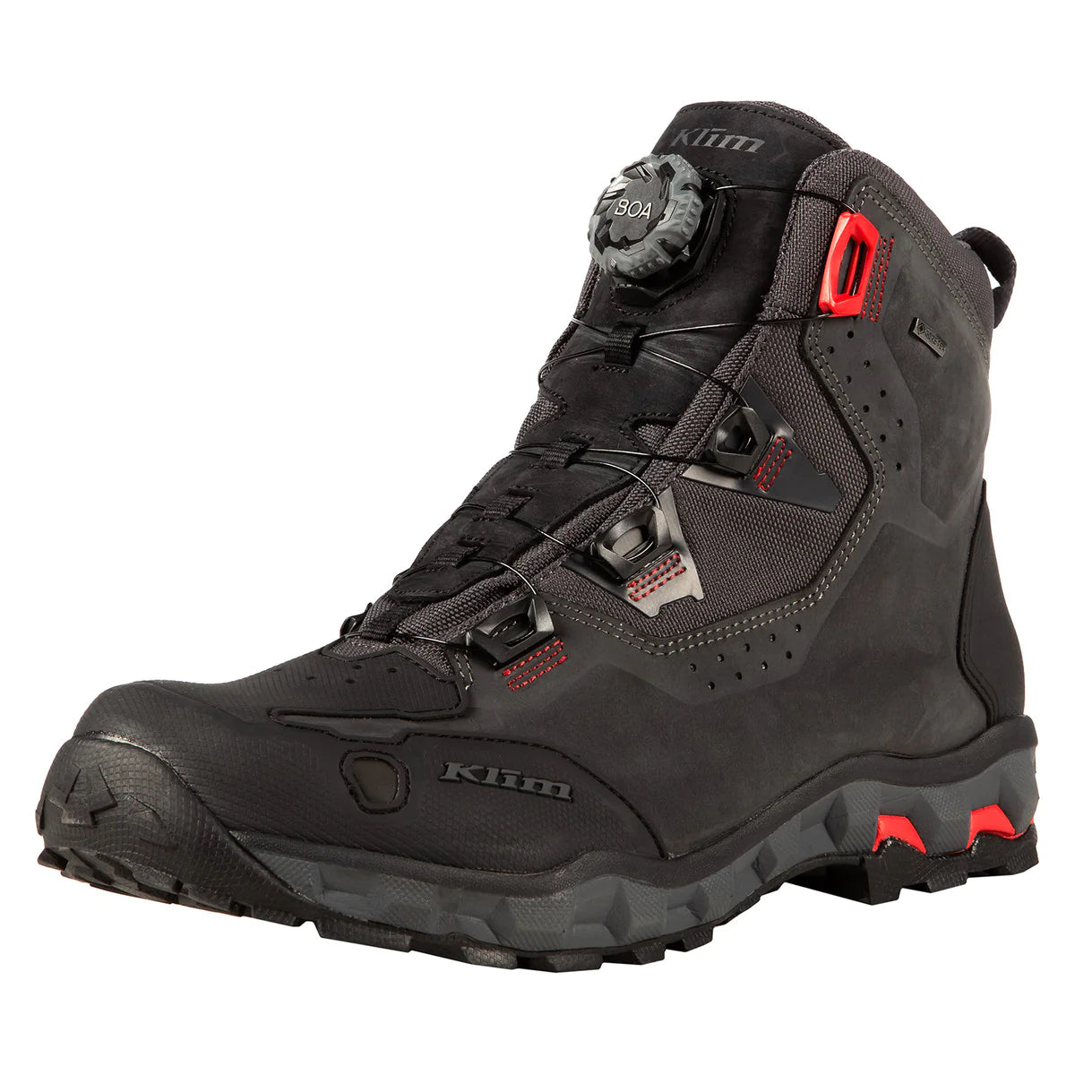 Klim Outlander GTX Boot Asphalt - High Risk Red for motorcycle riding main photo