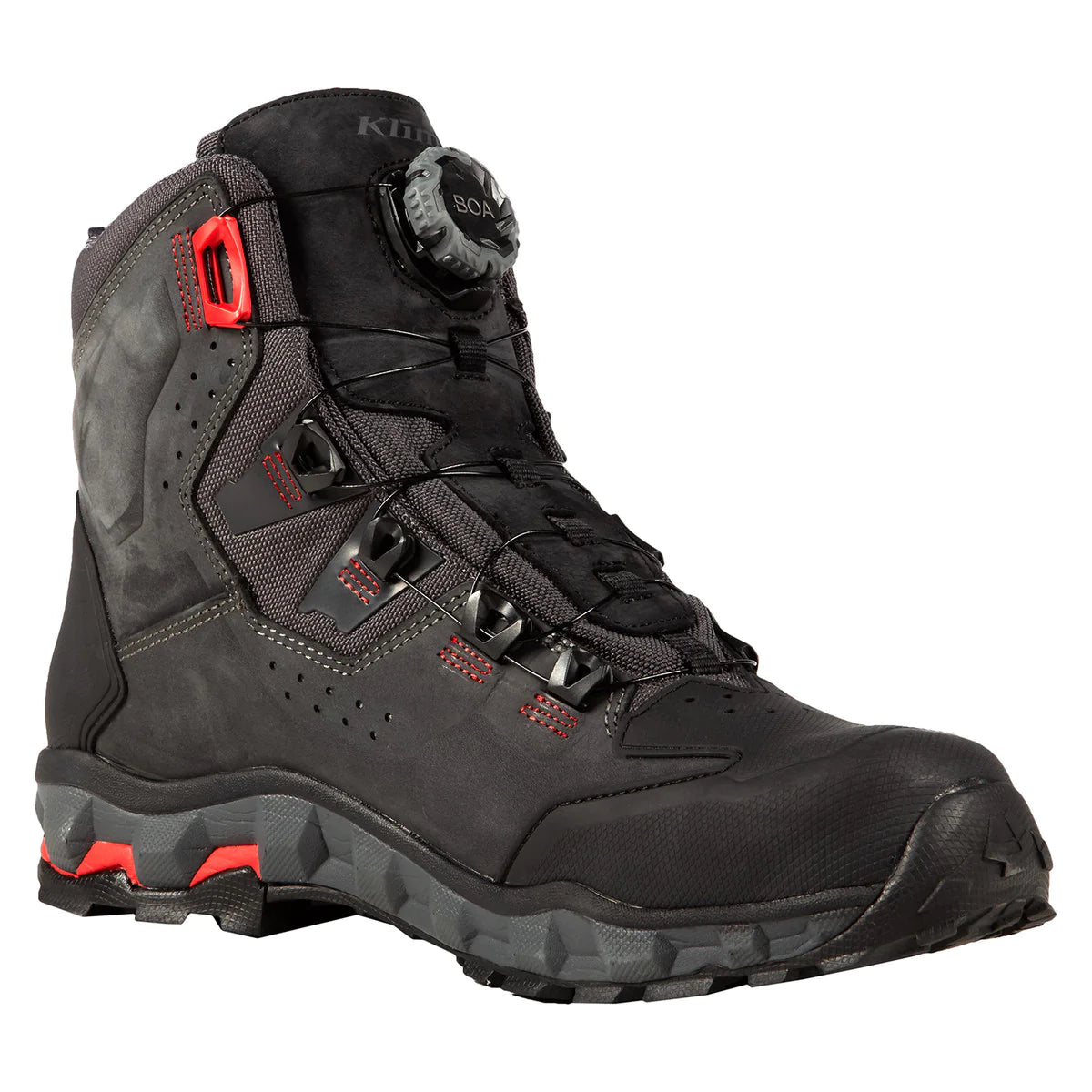 Klim Outlander GTX Boot Asphalt - High Risk Red for motorcycle riding inner view