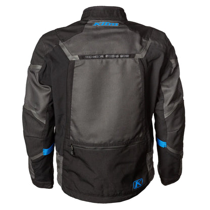 Klim Baja S4 Black - Kinetik Blue Riding Jacket for Motorcycles Back view