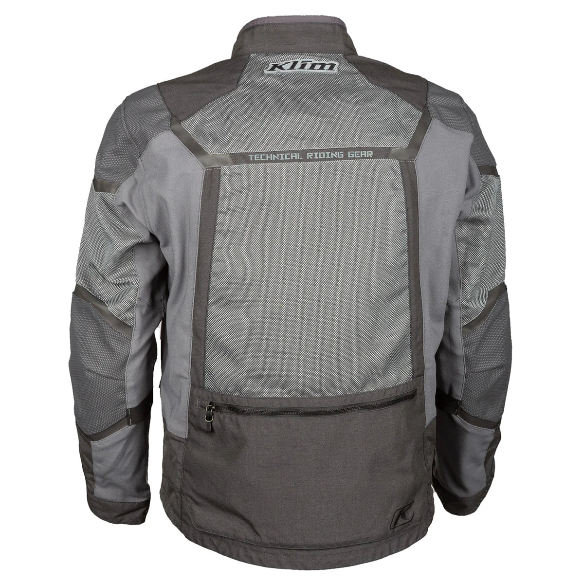 Klim Baja S4 Monument Gray Riding Jacket for Motorcycle back side view