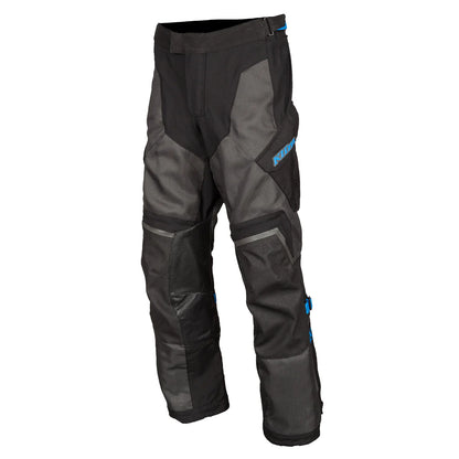 Klim Baja S4 Black Kinetik Blue Pant for motorcycle front view