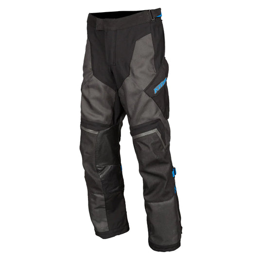 Klim Baja S4 Black Kinetik Blue Pant for motorcycle front view