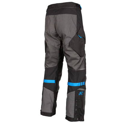 Klim Baja S4 Black Kinetik Blue Pant for riding motorcycles back  view