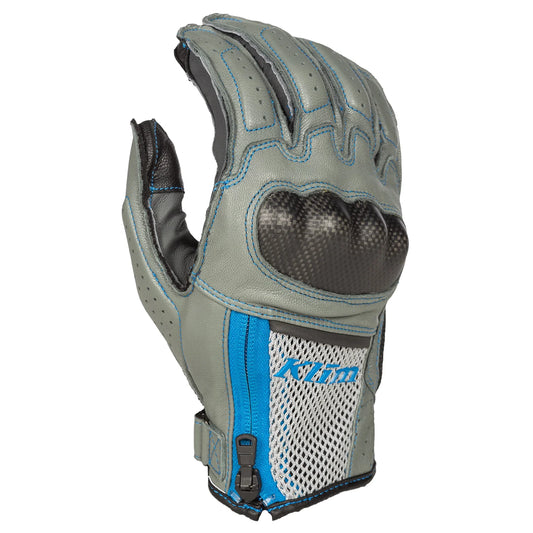 Klim Induction Glove Cool Gray - Electric Blue Lemonade for motorcycle riding