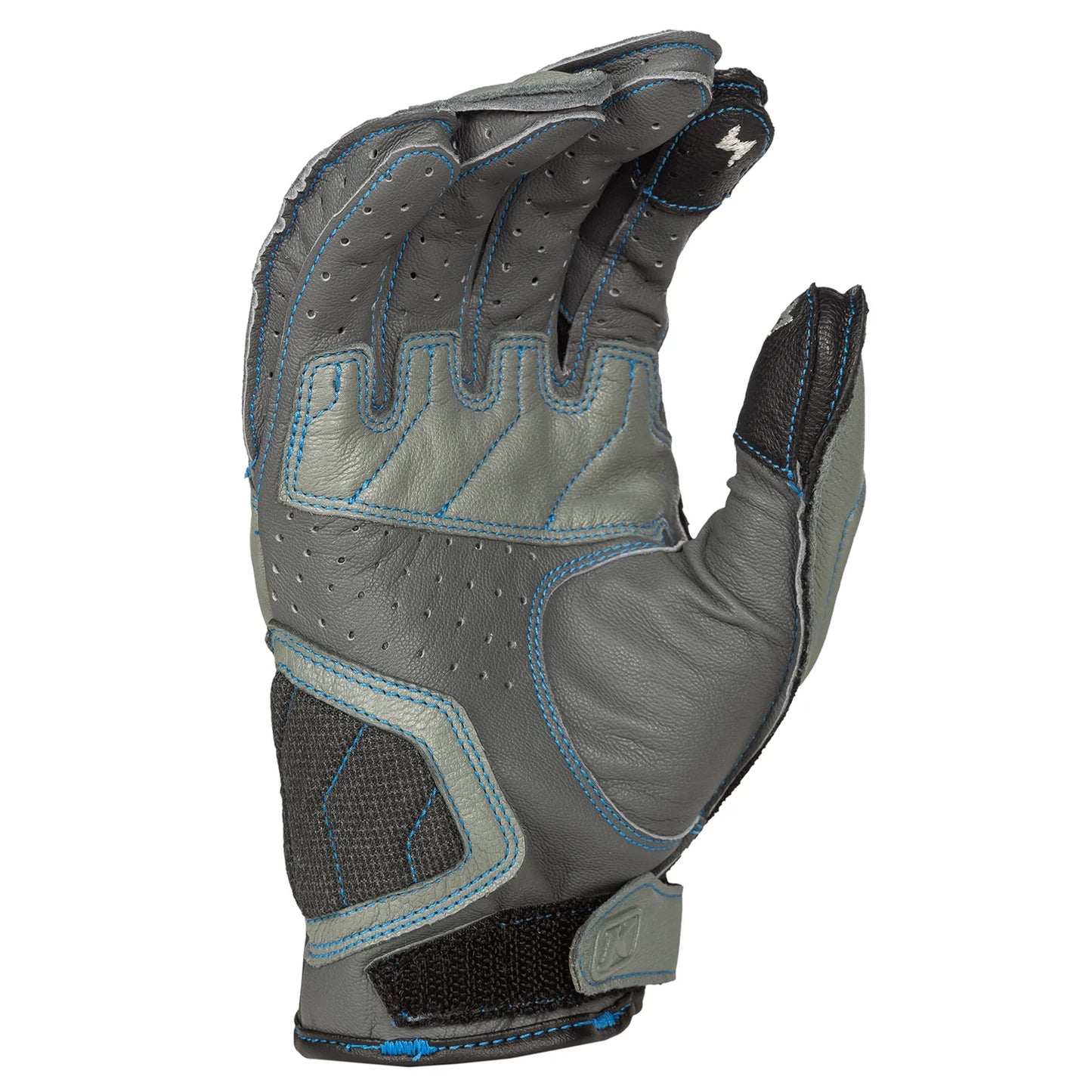 Klim Induction Glove Cool Gray - Electric Blue Lemonade