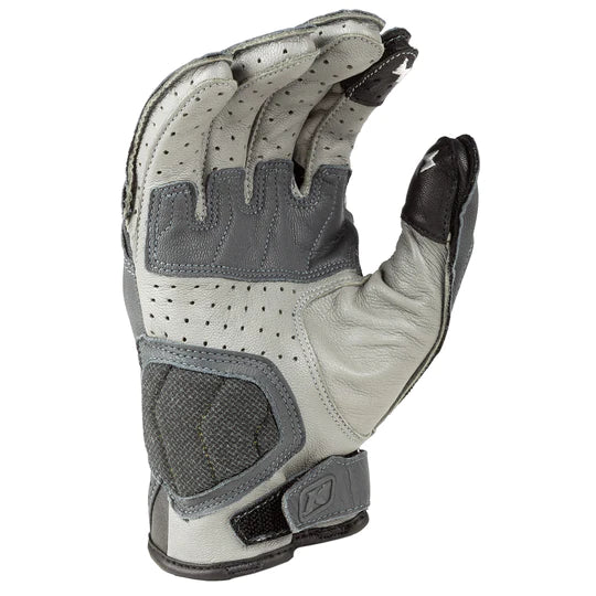 Klim Induction Monument Gray Glove for motorcycle riding back view