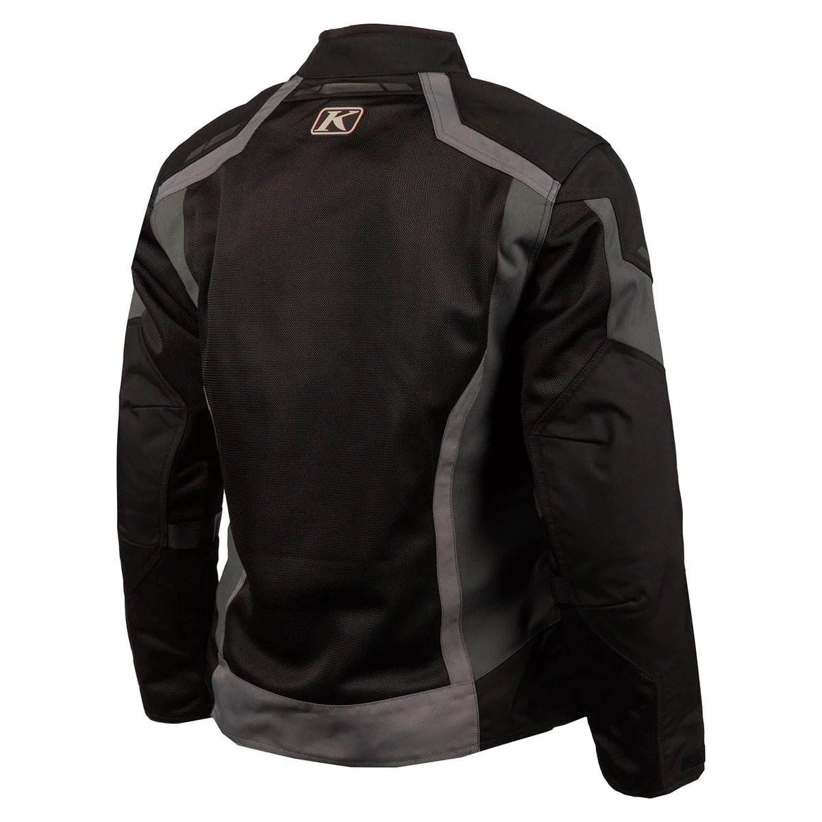 Klim Induction Stealth Black Jacket for motorcycle riding back view