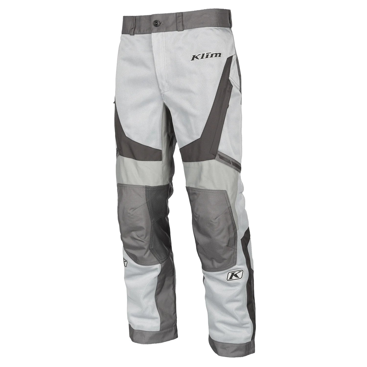 Klim Induction Cool Gray Pant for motorcycle riding front view