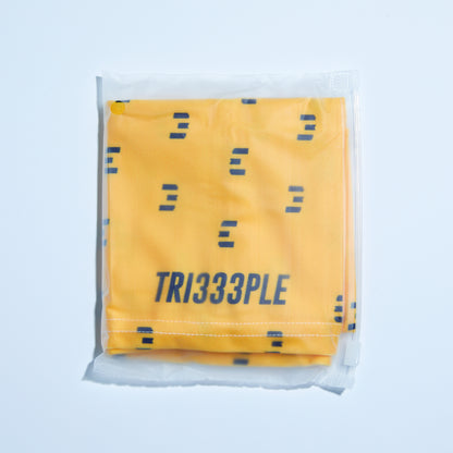 tri333ple lycra headbuff for motorcycle mustard bastard in packaging