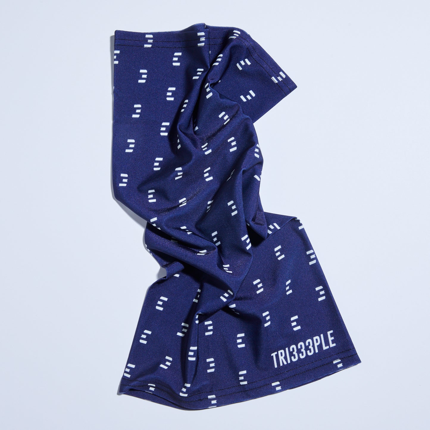 tri333ple lycra headbuff for motorcycle midnight blu flexibility