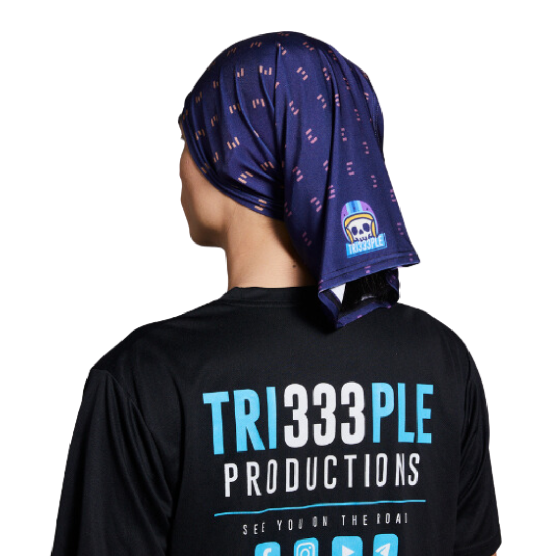 tri333ple lycra headbuff for motorcycle