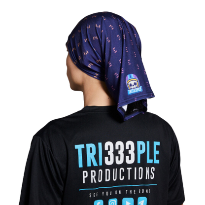tri333ple lycra headbuff for motorcycle