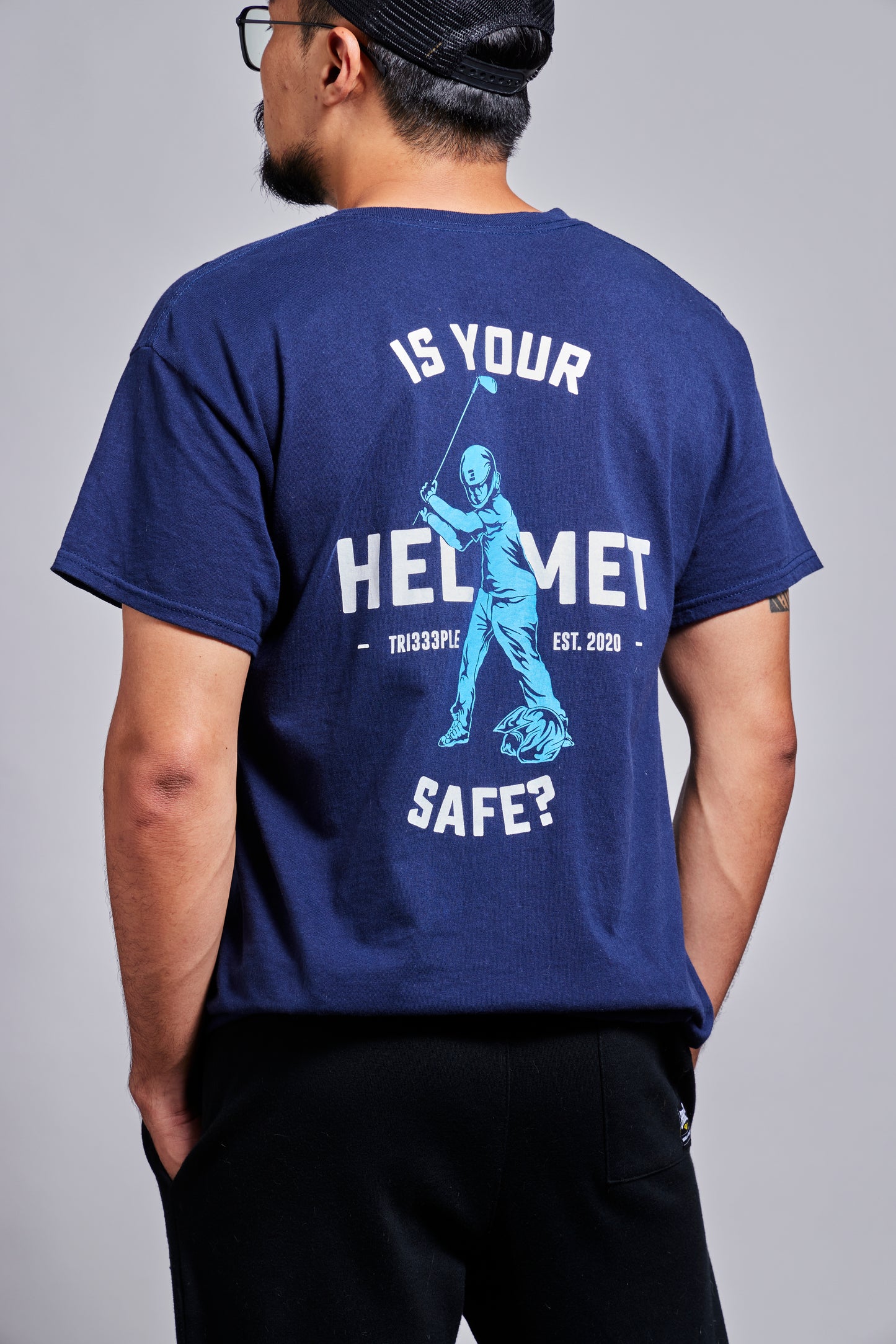 is your helmet safe t shirt design by tri333ple