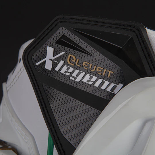 Close up look at the top of the X-Legend Eleveit Black Motorcycle Boot