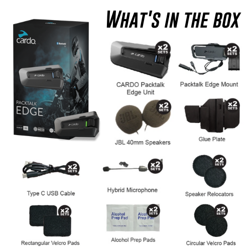 cardo packtalk edge what is in the box